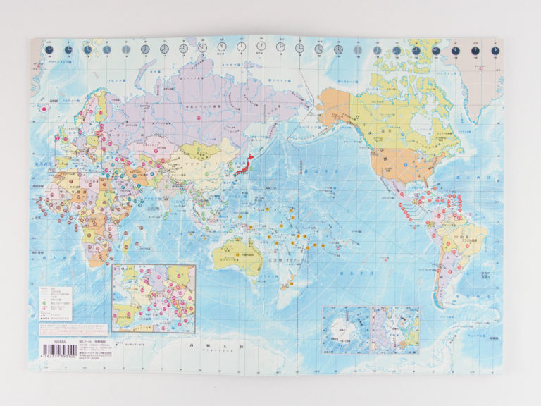 B5ノート 世界地図 東京カートグラフィック