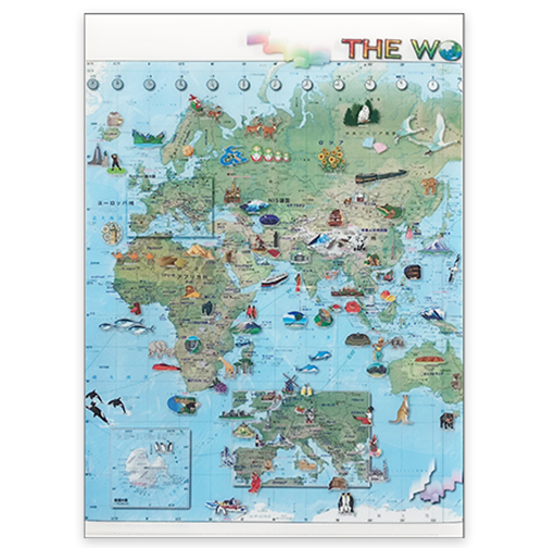クリアファイル イラスト世界地図 東京カートグラフィック