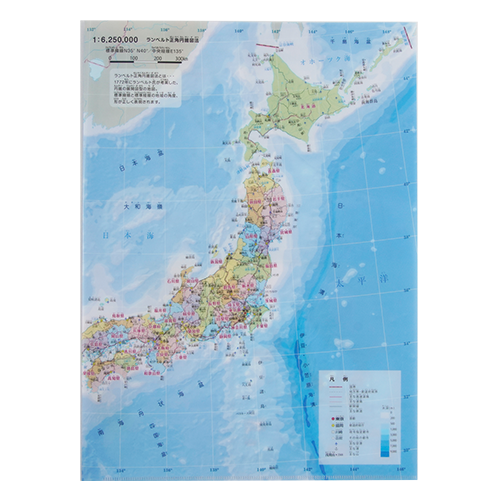 B5ノート 日本地図 東京カートグラフィック