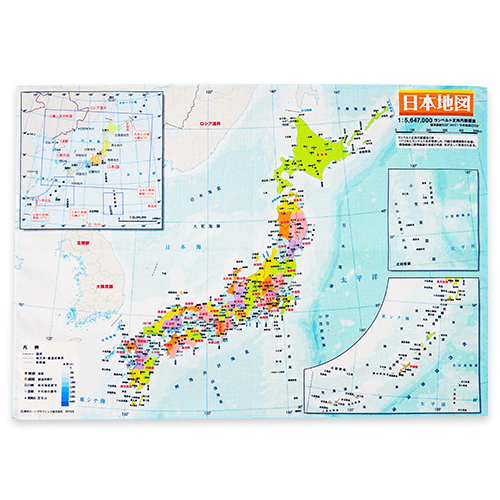 ハンカチ 日本地図 東京カートグラフィック