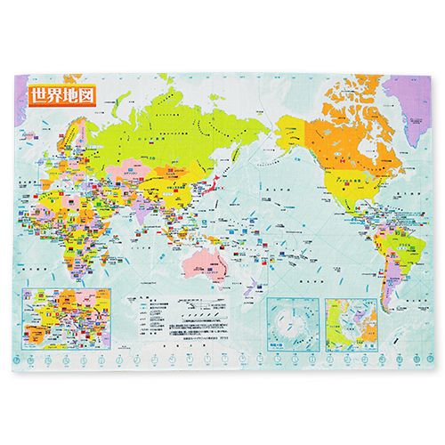 ハンカチ 世界地図 東京カートグラフィック