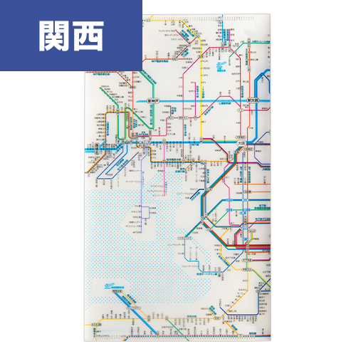 鉄道路線図チケットホルダー関西日本語 東京カートグラフィック
