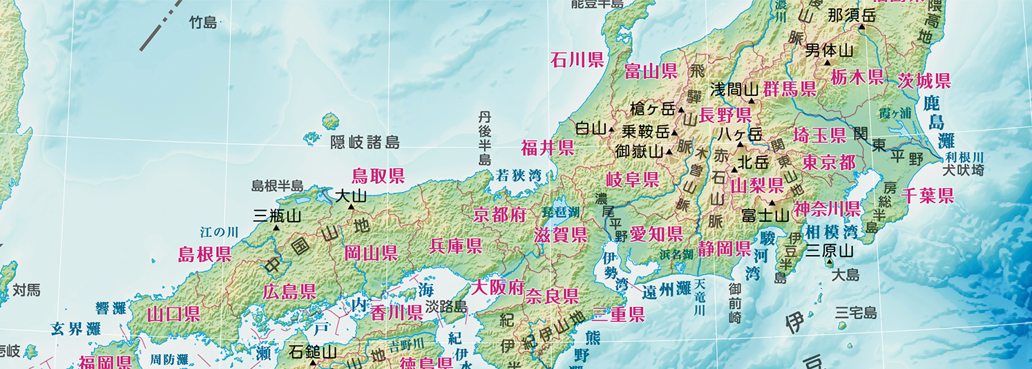 関東 の 山 地図